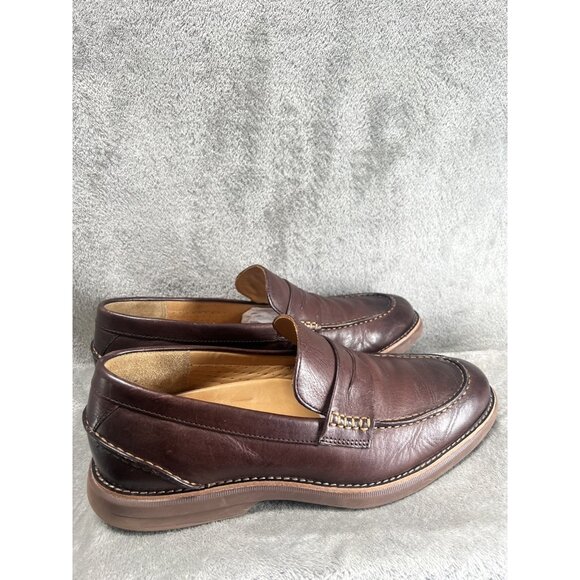 Sperry Gold Cup Penny Loafers Men’s 11 M Brown Leather Bellingham Top Sider Shoe - Picture 3 of 10